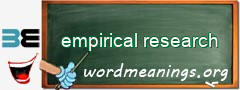 WordMeaning blackboard for empirical research